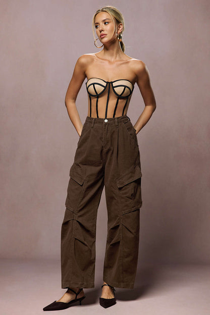 Cotton Blend Ruched Pocket Mens Jeans