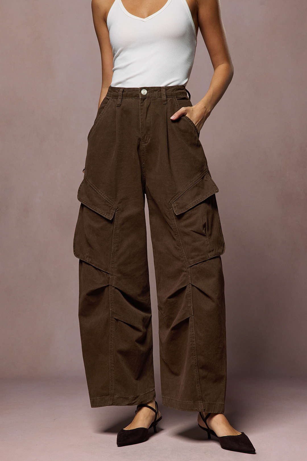 Cotton Blend Ruched Pocket Mens Jeans