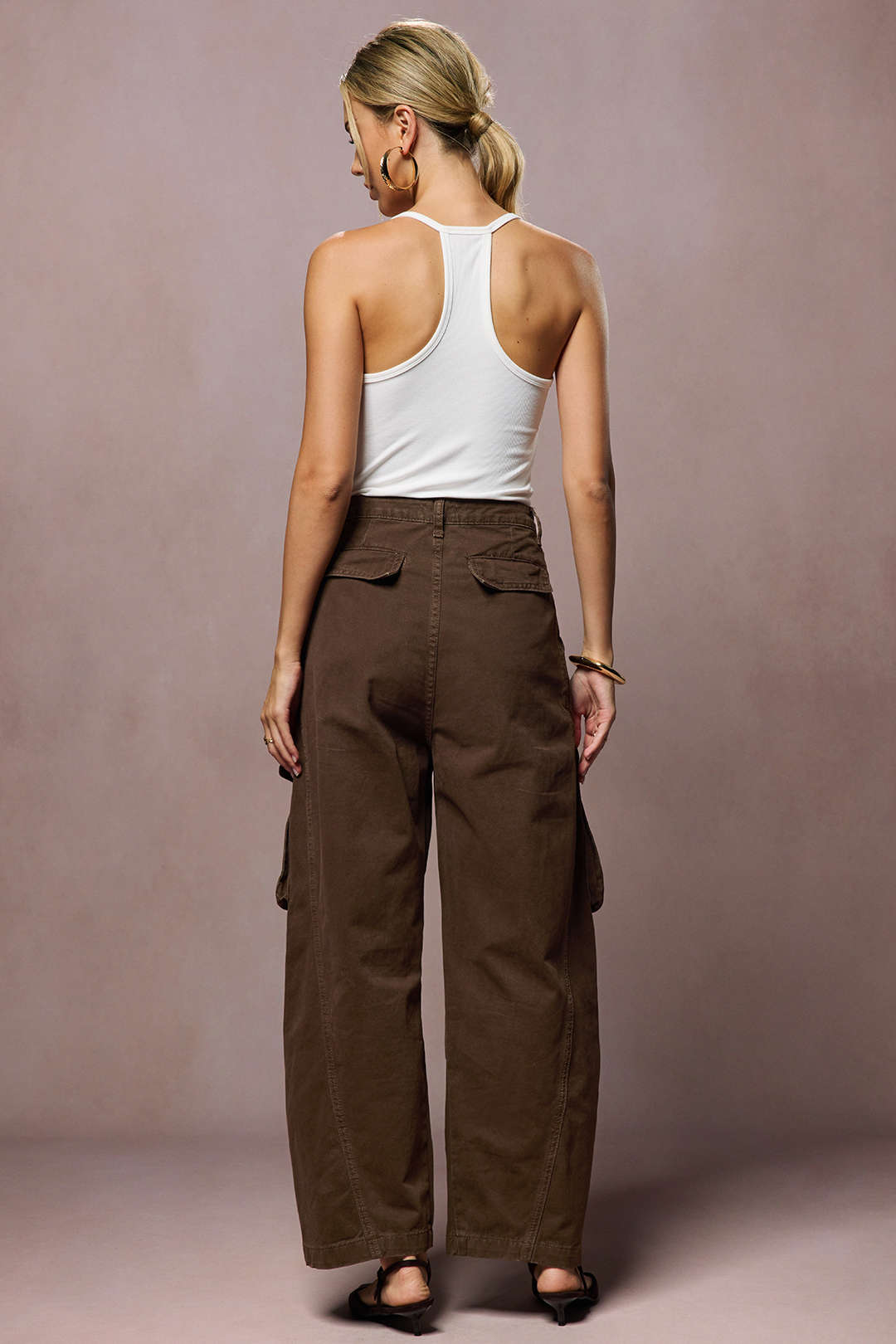 Cotton Blend Ruched Pocket Mens Jeans