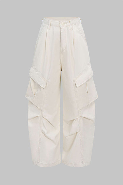 Cotton Blend Ruched Pocket Mens Jeans