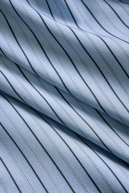 Cotton Blend Ruched V-Neck Blouse