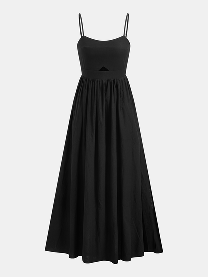 Cotton Cutout Detail Maxi Dress