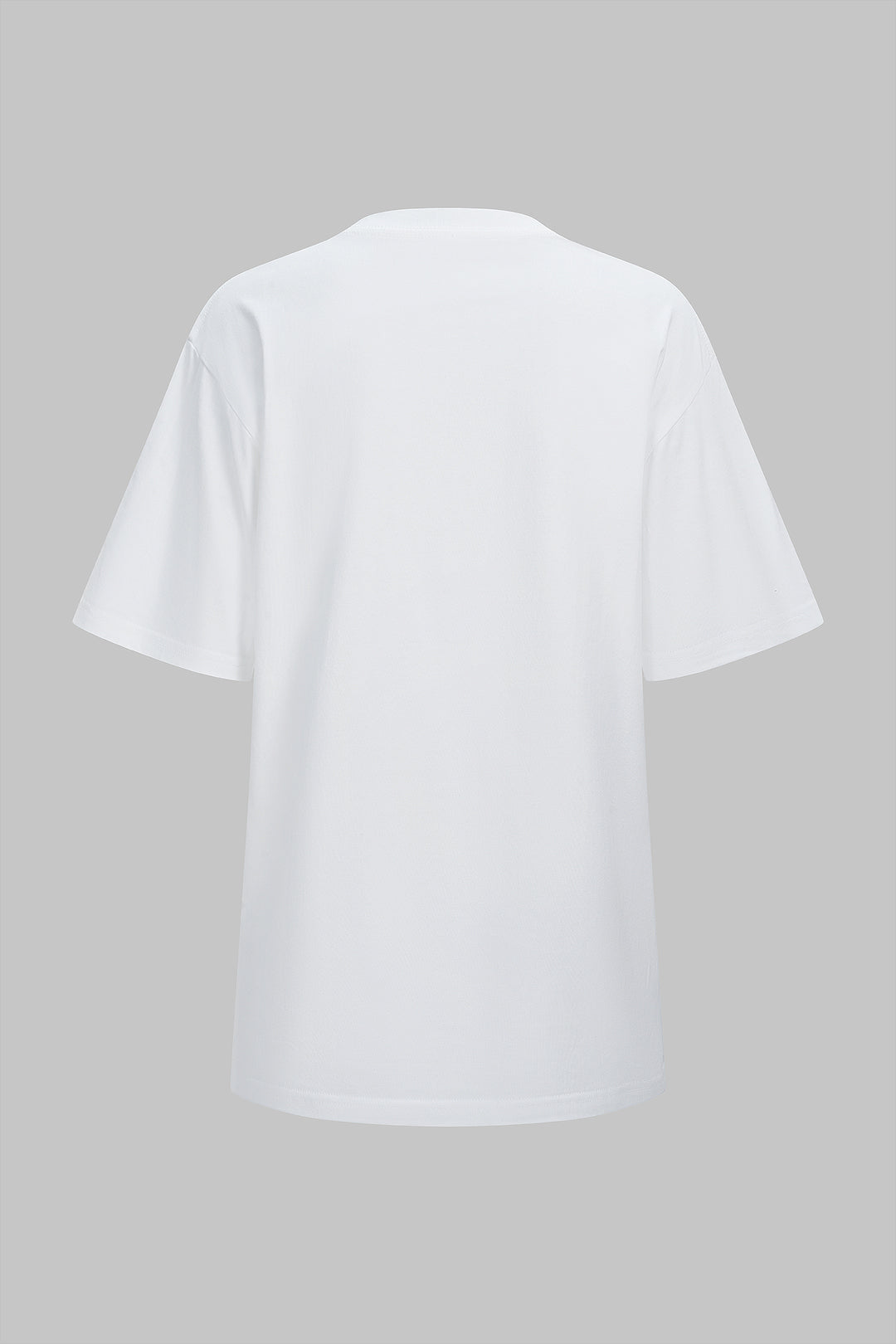 Cotton Floral Embroidery Women's T-Shirt