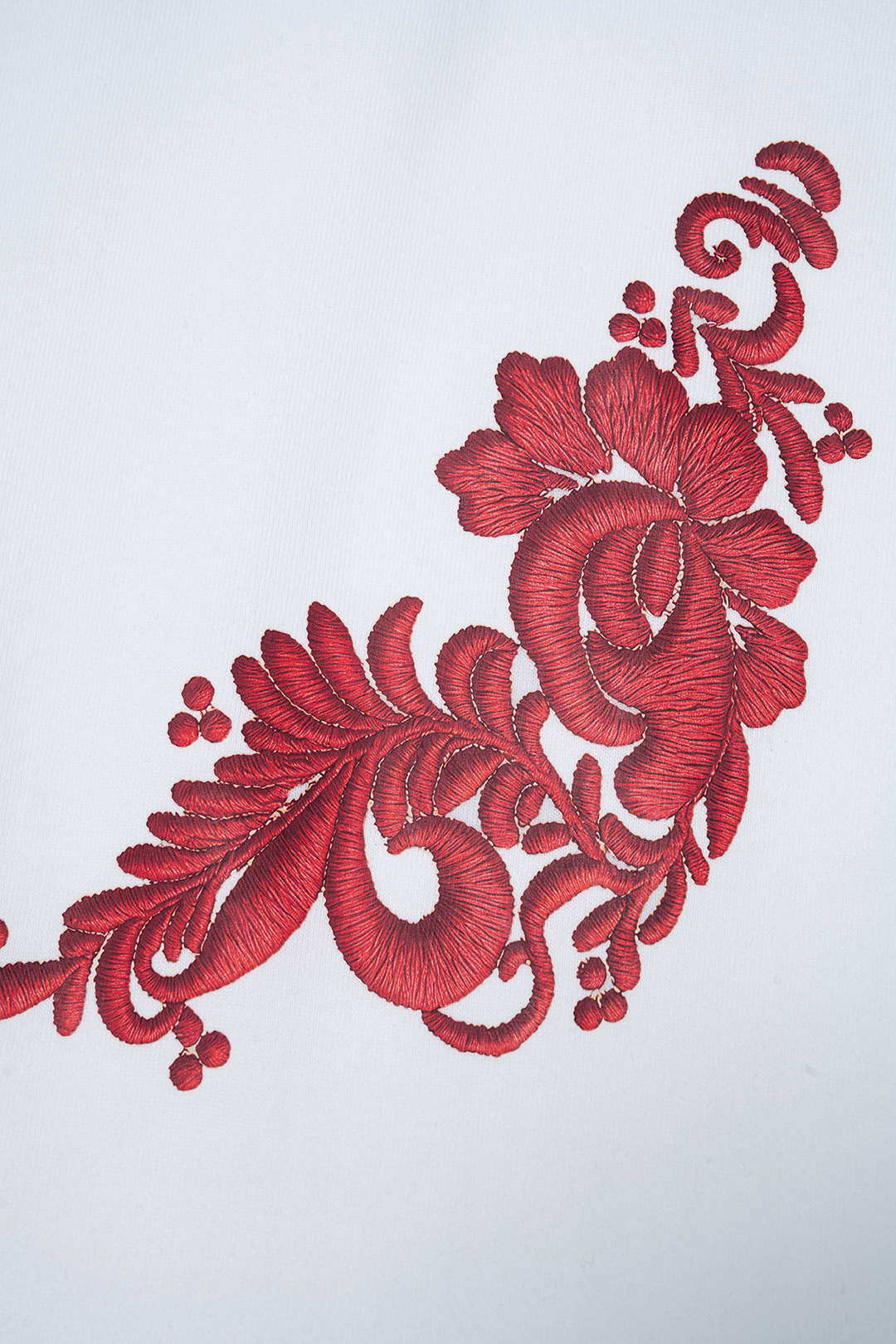 Cotton Floral Embroidery Women's T-Shirt