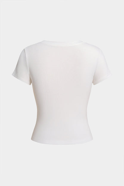 Cotton Floral Print Women's T Shirt