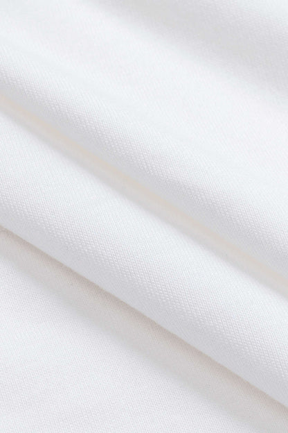 Cotton Ruched Tie Front Women's T Shirt