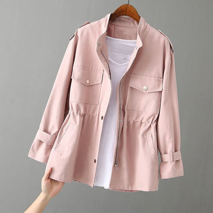 Cotton Zipper Detail Utility Jacket