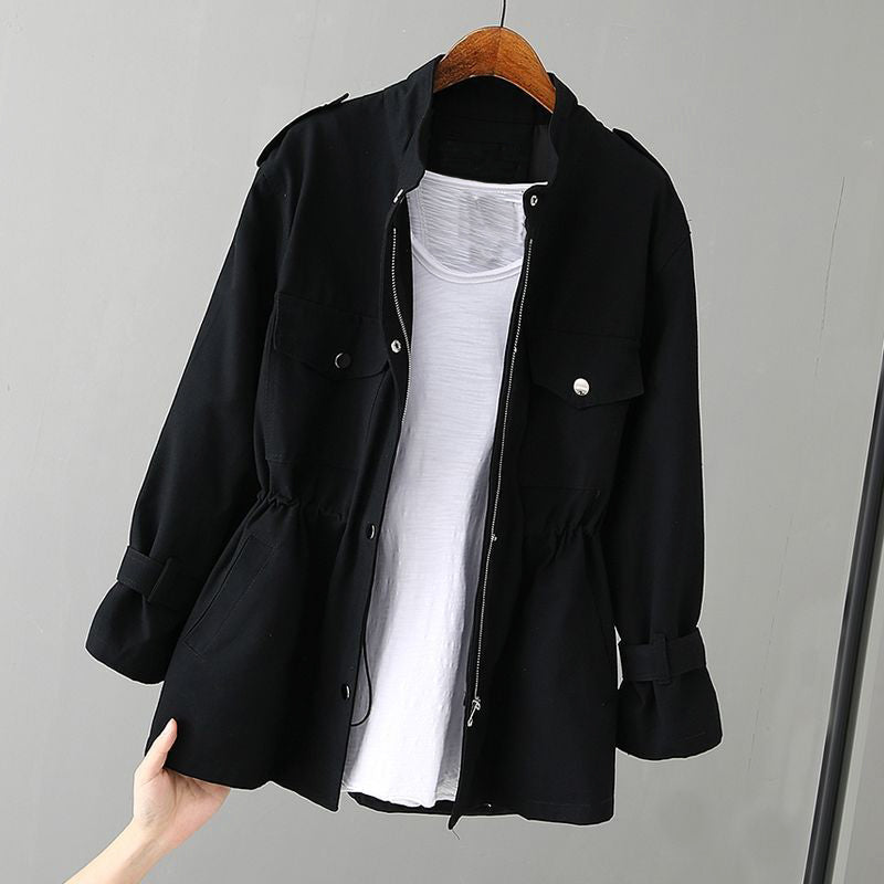 Cotton Zipper Detail Utility Jacket