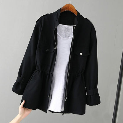 Cotton Zipper Detail Utility Jacket