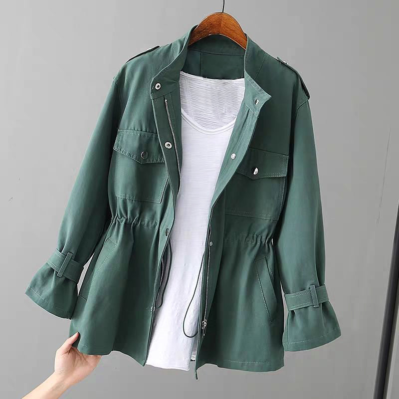 Cotton Zipper Detail Utility Jacket
