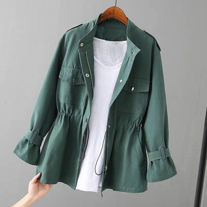 Cotton Zipper Detail Utility Jacket