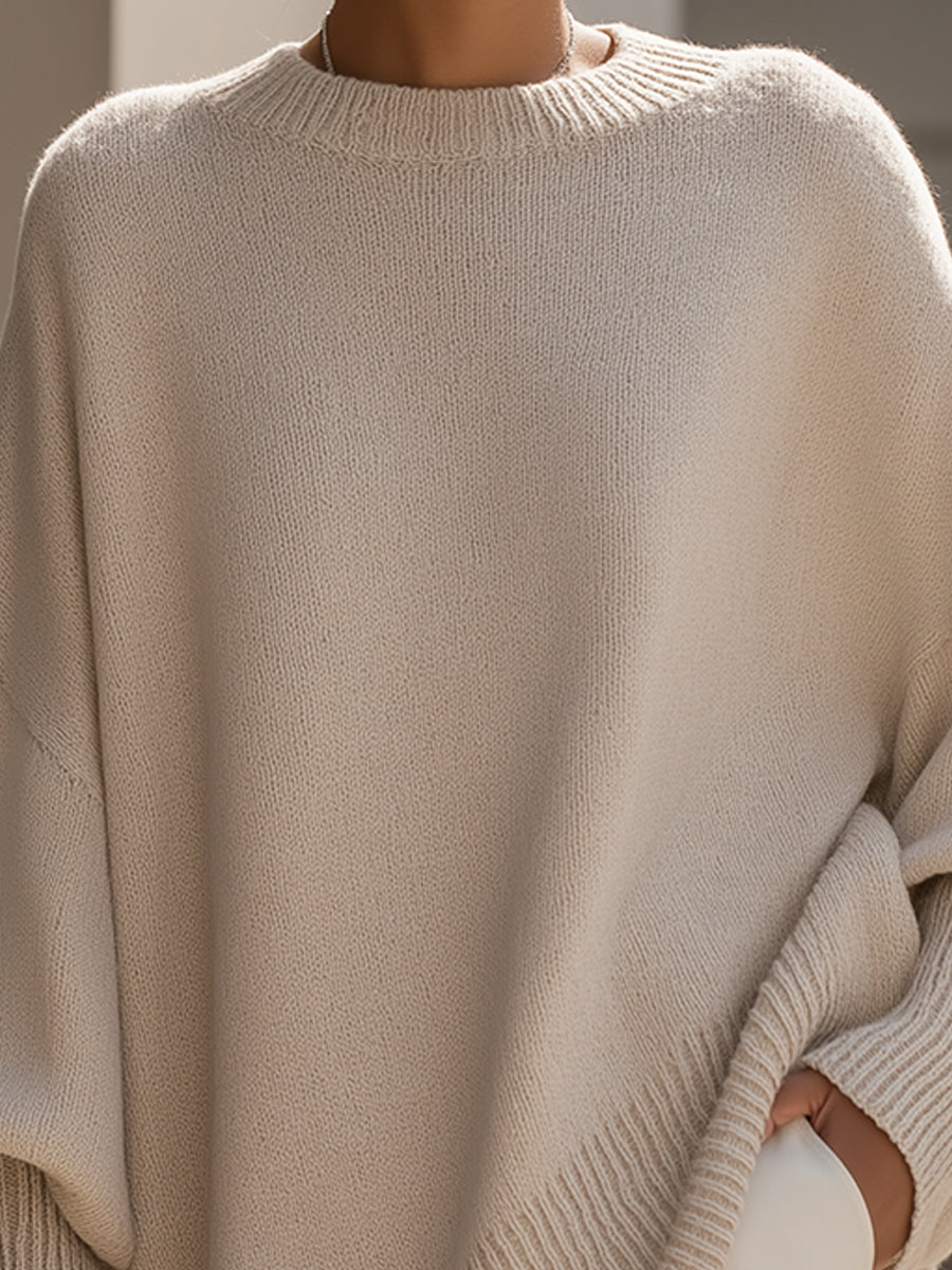 Cozy Knit Crew Neck Sweater