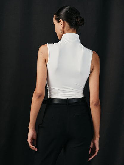 Cross Neck Ruched Detail Tank Top