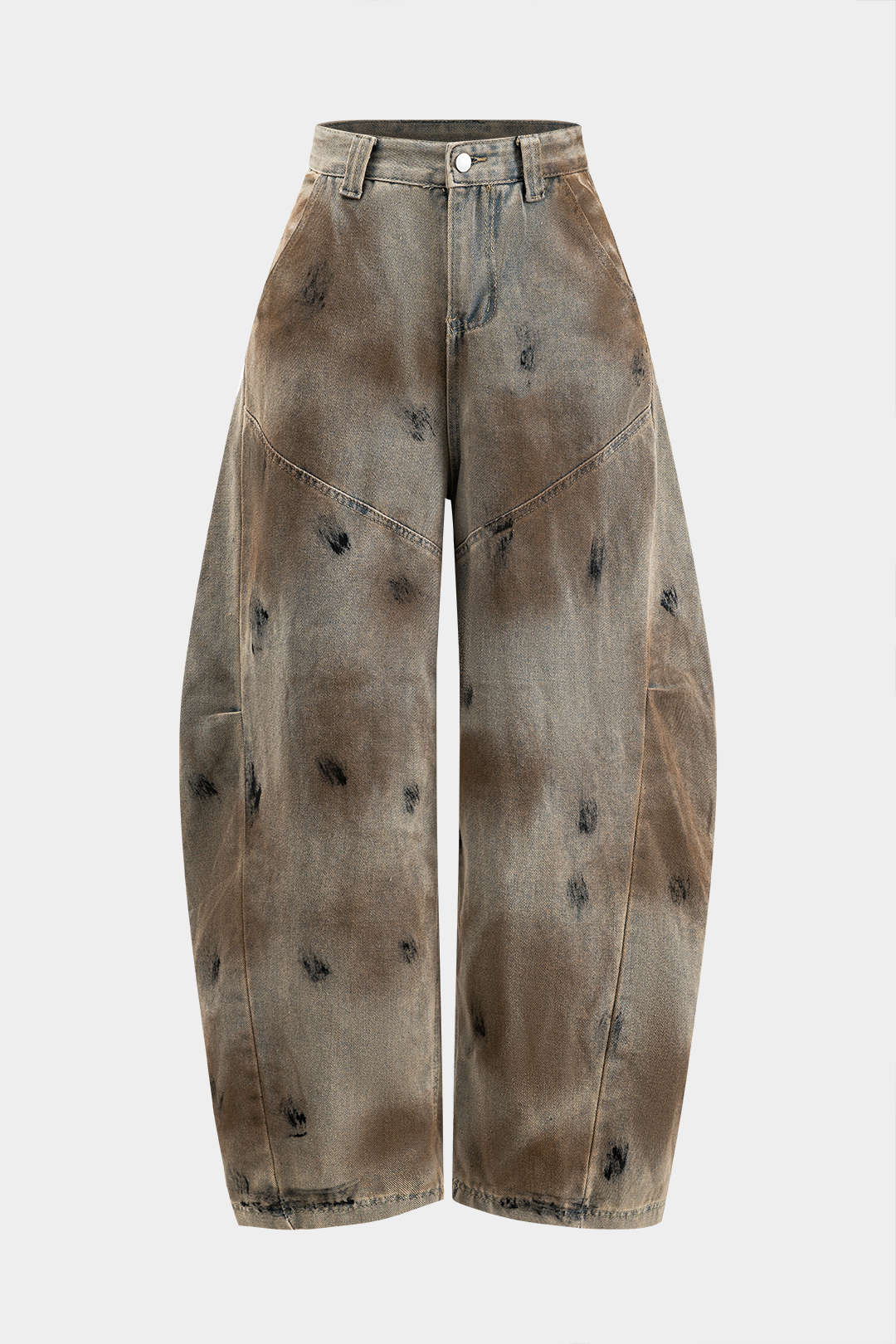 Distressed Denim Wide Leg Jeans