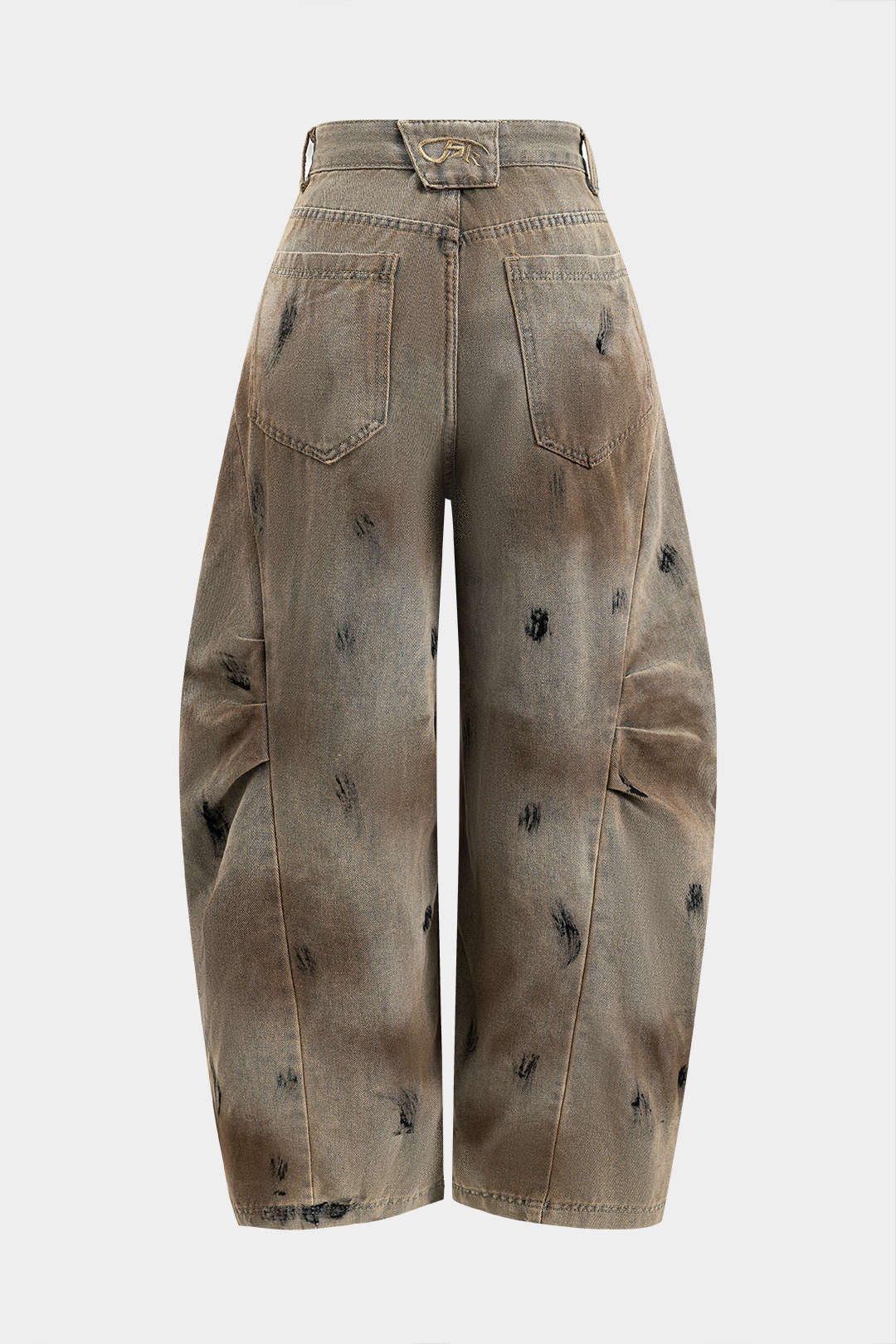 Distressed Denim Wide Leg Jeans