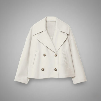 Double-Breasted Cropped Tailored Jacket