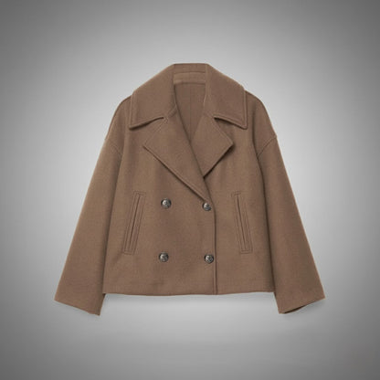 Double-Breasted Cropped Tailored Jacket
