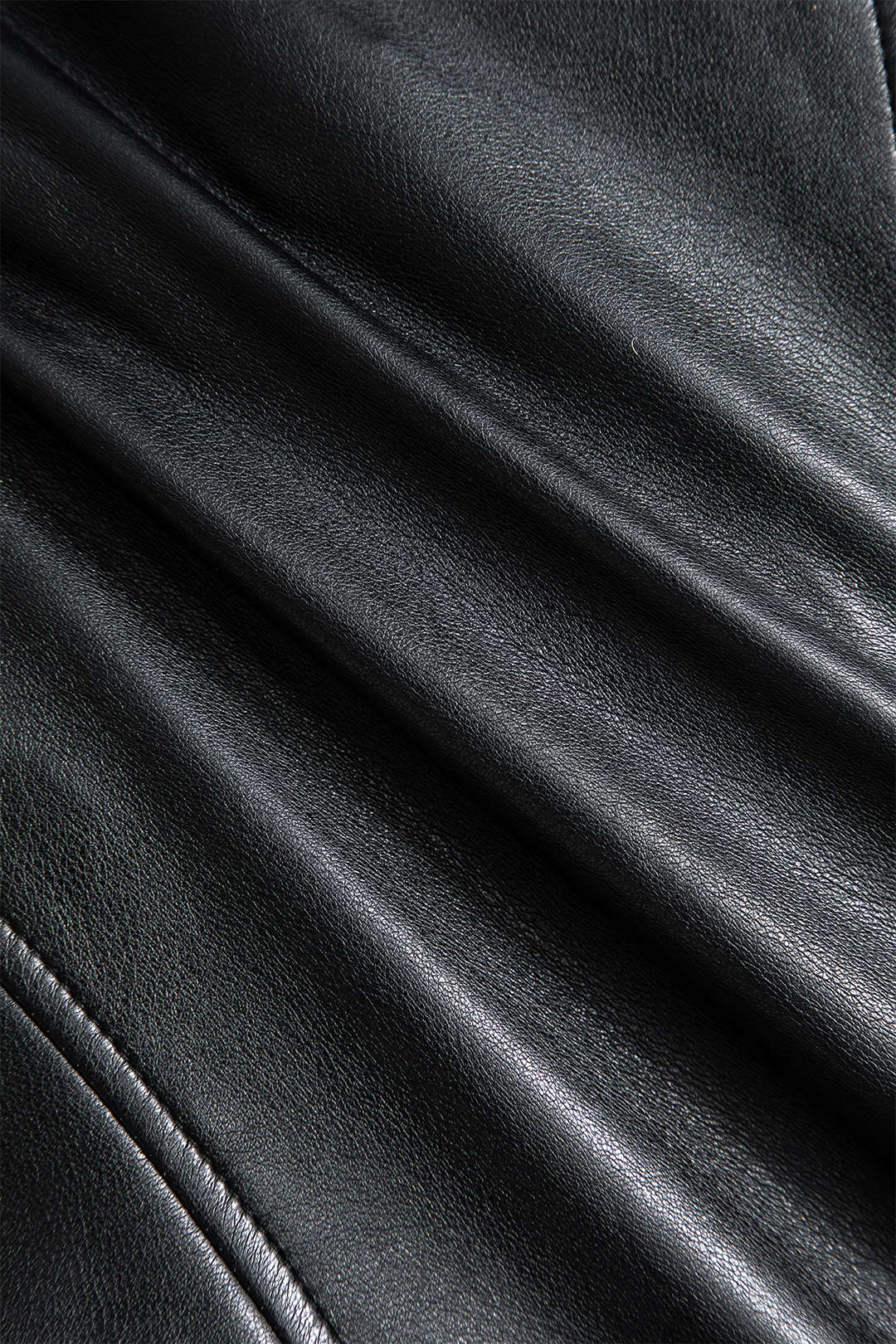 Faux Leather Metallic Buttoned Jacket