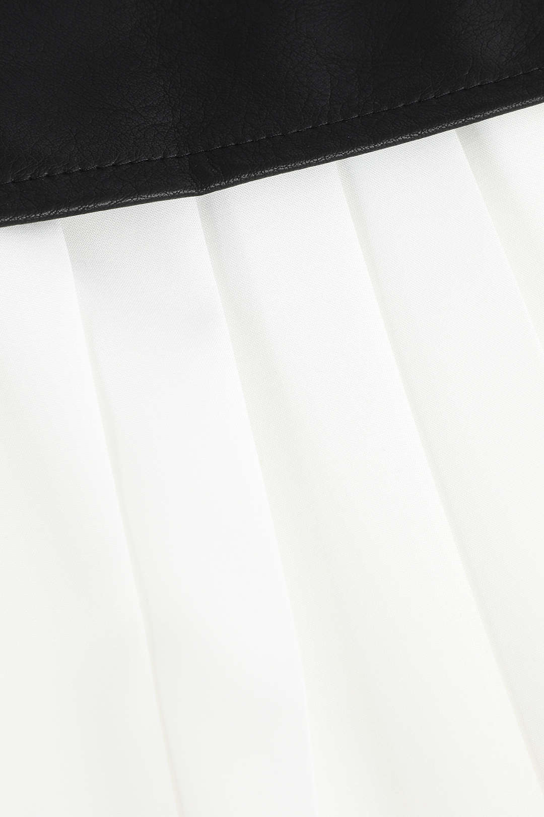 Faux Leather Pleated Midi Skirt