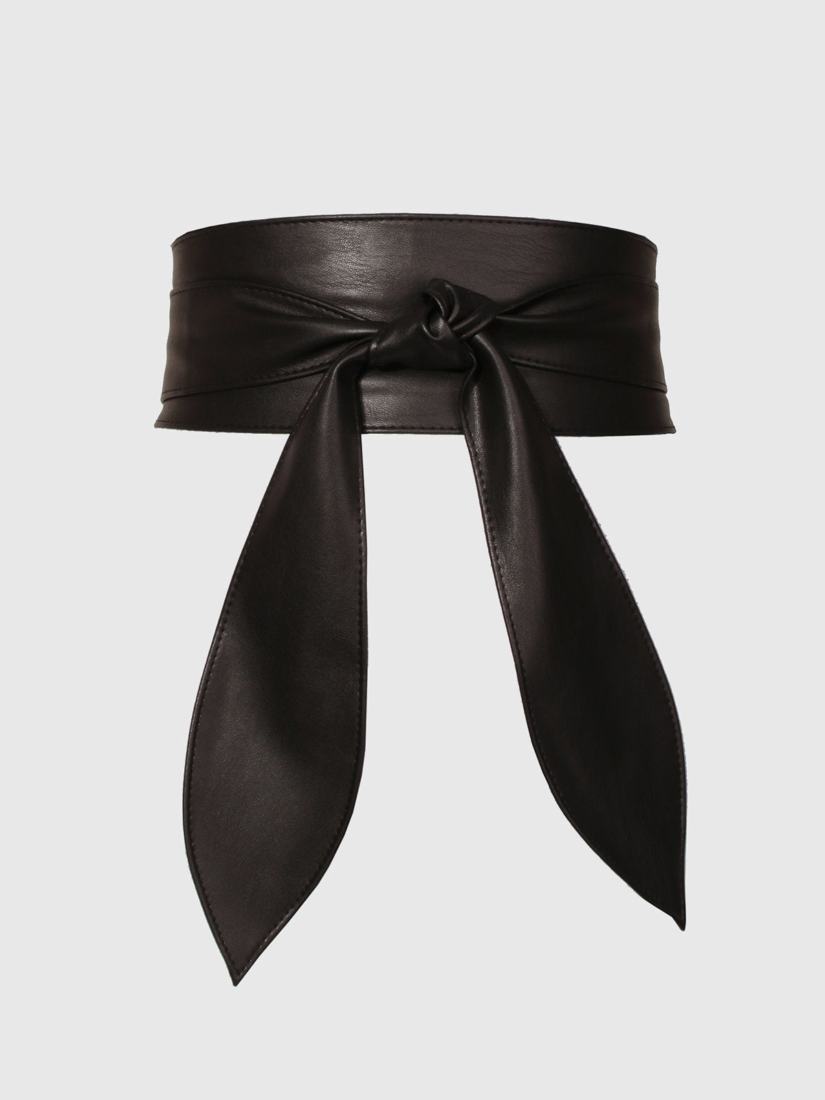 Faux Leather Wide Wrap Belt