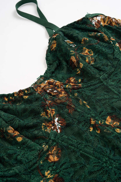 Floral Embroidered Stretch Bodysuit