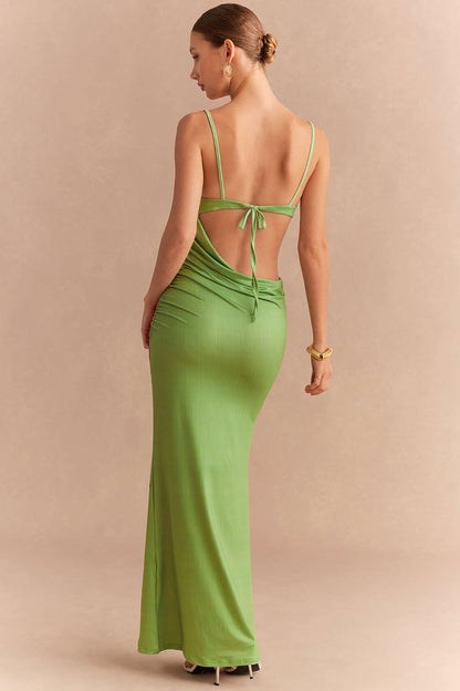 Floral Print Cut-Out Maxi Dress