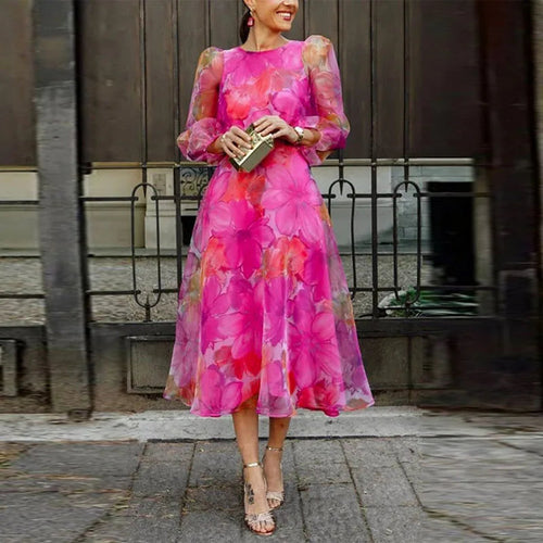 Floral Print Lightweight Midi Dress