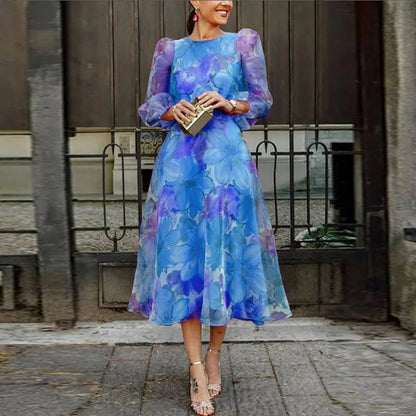 Floral Print Lightweight Midi Dress