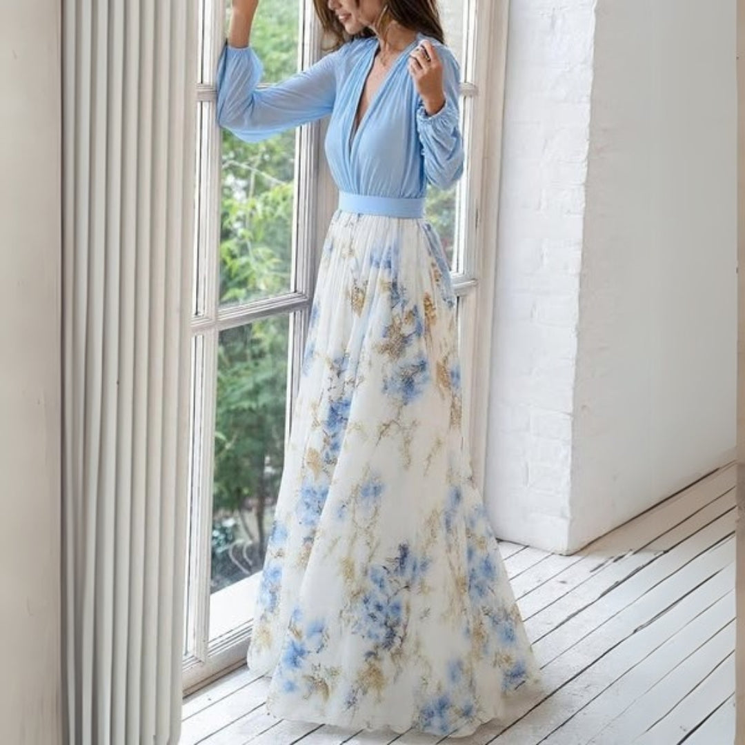 Floral V-Neck Maxi Dress