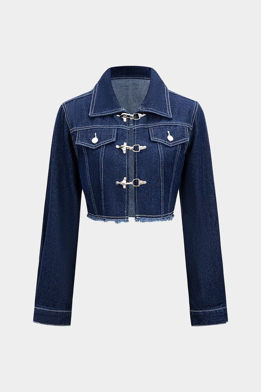 Frayed Hem Denim Jacket