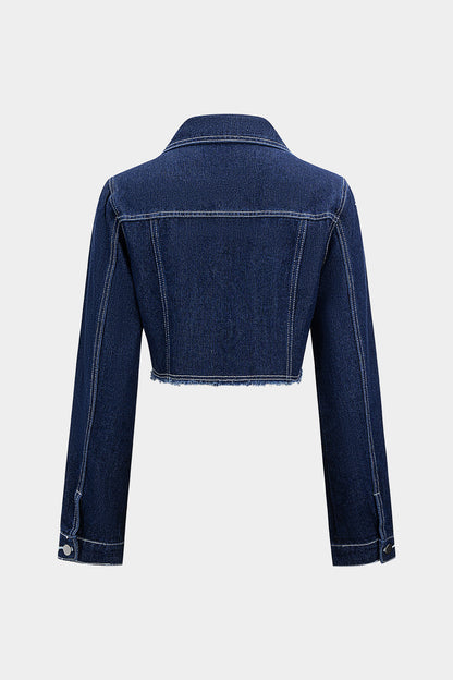 Frayed Hem Denim Jacket