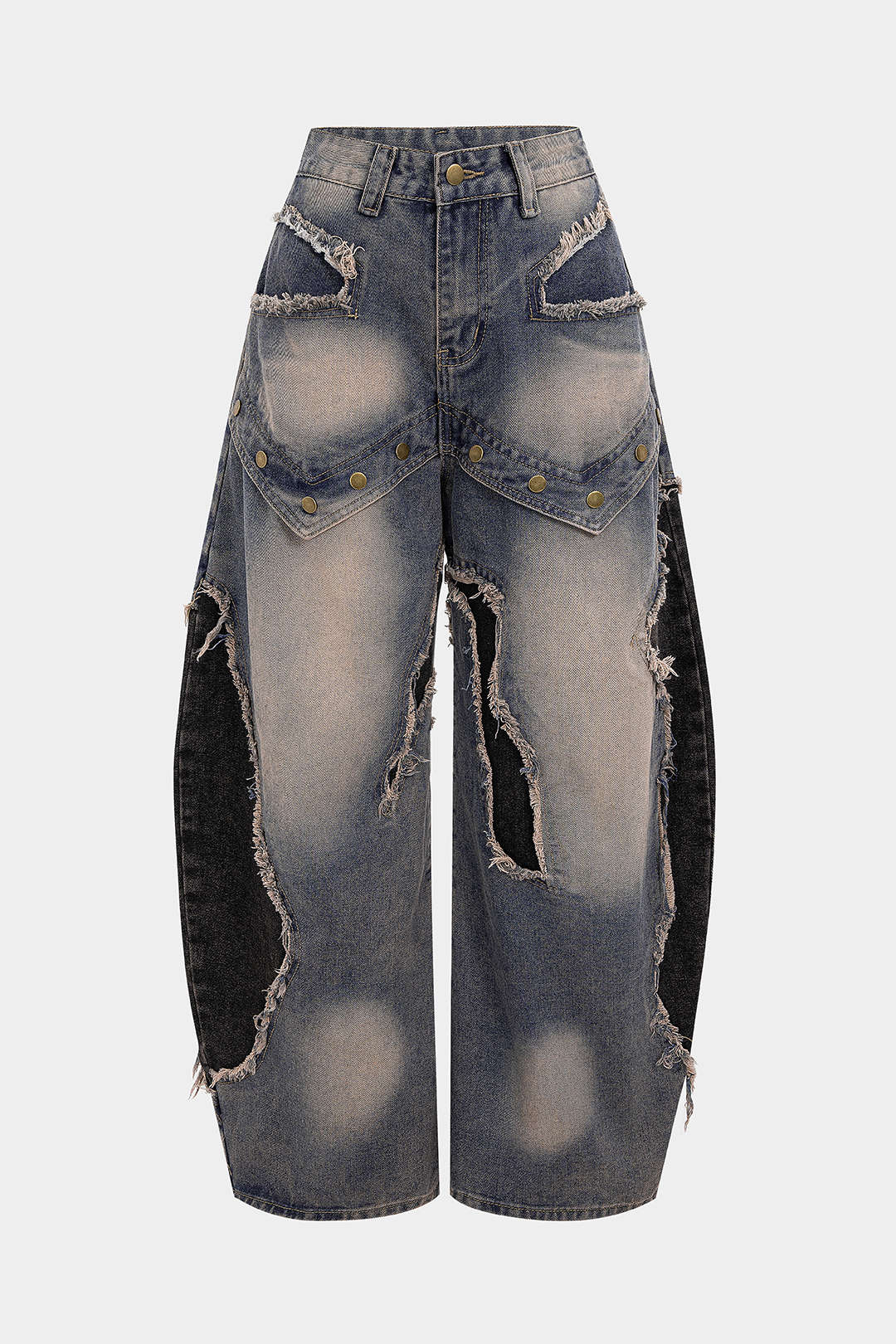 Frayed Hem Slim Fit Jeans