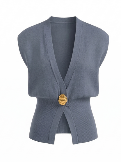 Knit V-Neck Women's Vest