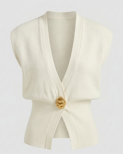 Knit V-Neck Women's Vest