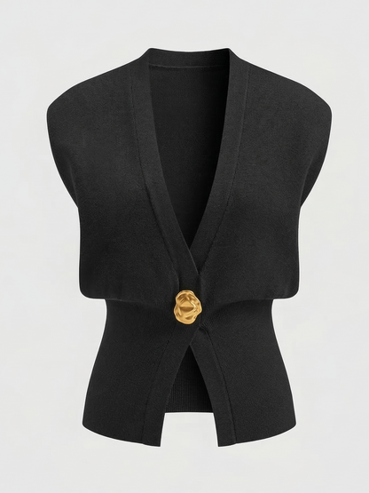 Knit V-Neck Women's Vest