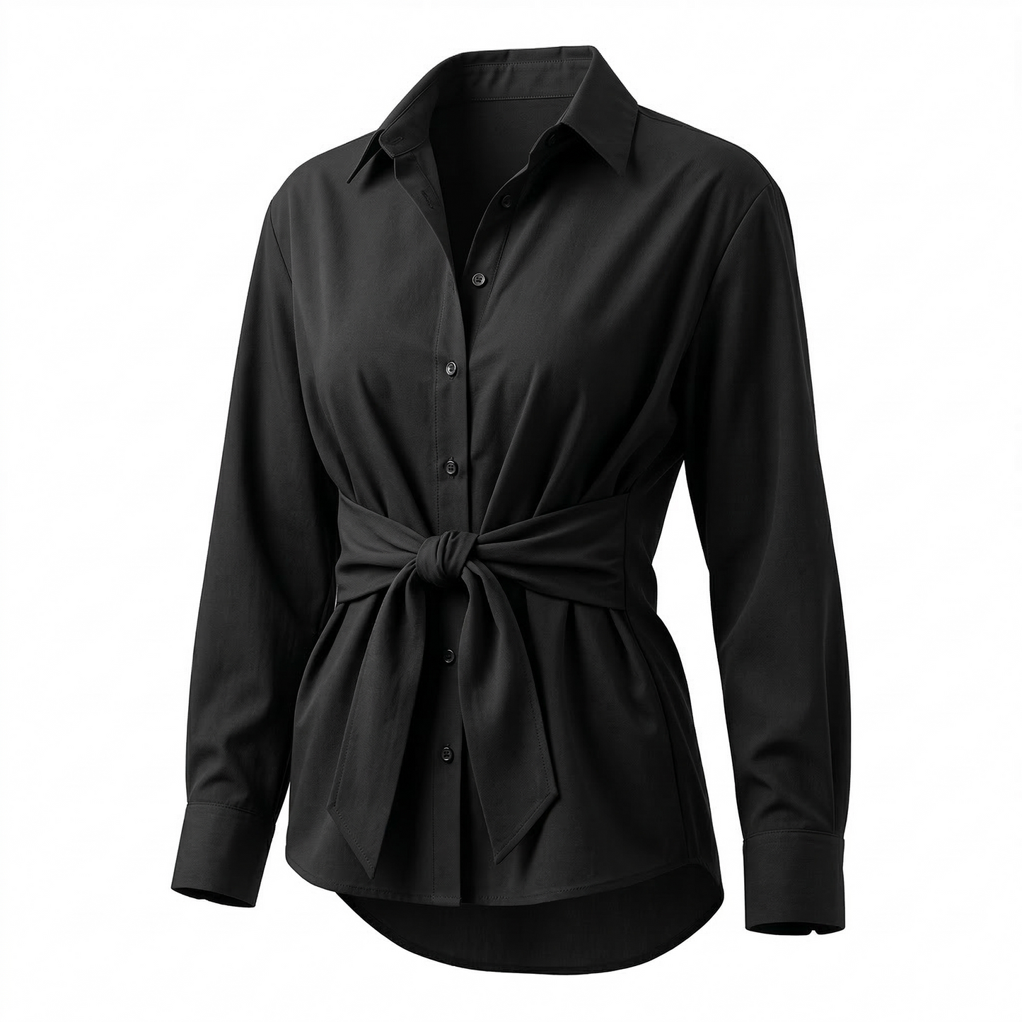 Semi-Sheer Woven Button Down Shirt