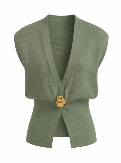 Knit V-Neck Women's Vest