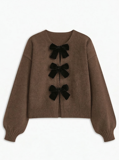 Knit Lantern Sleeve Sweater