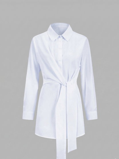Semi-Sheer Woven Button Down Shirt