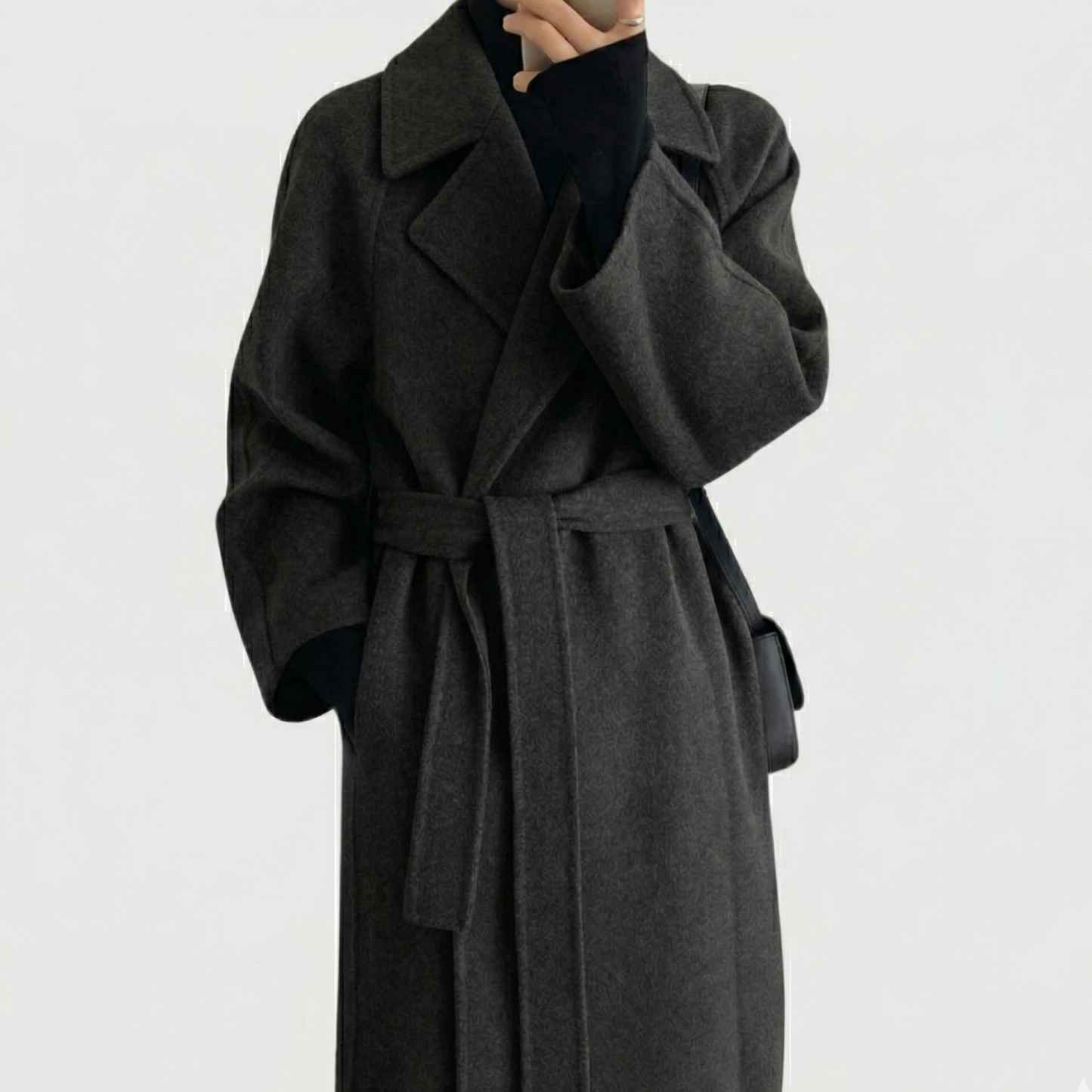 Wool Blend Tailored Overcoat