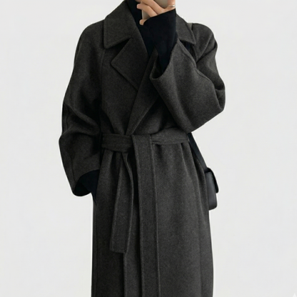 Wool Blend Tailored Overcoat