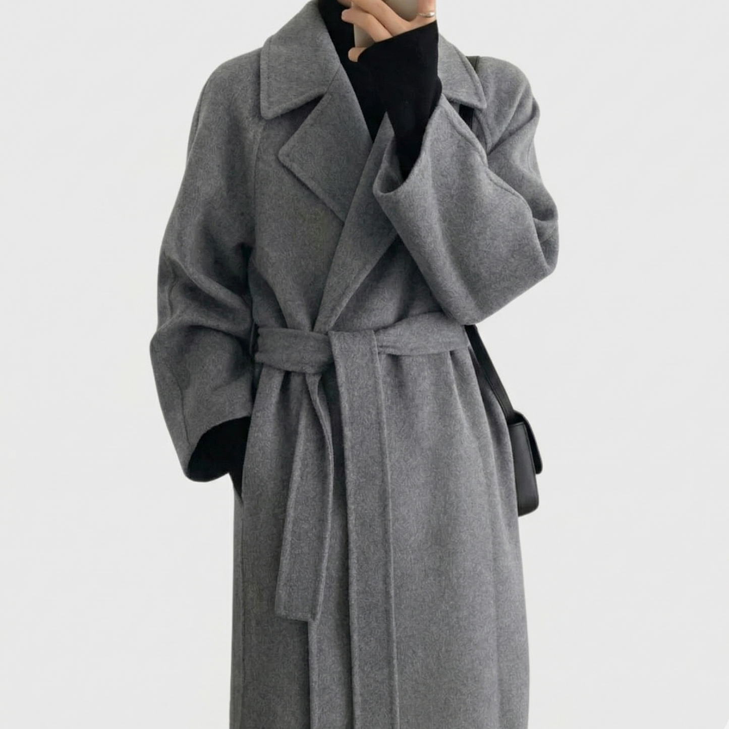 Wool Blend Tailored Overcoat