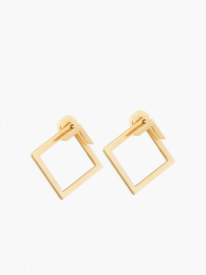 Geometric Titanium Steel Stud Earrings