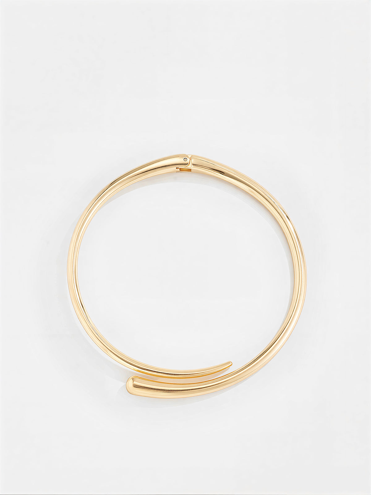 Gold-Tone Open Cuff Choker Necklace