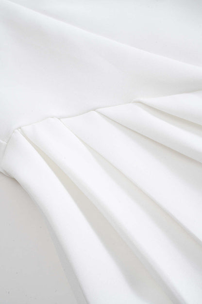 Halter Neck Ruffle Detail Mini Dress