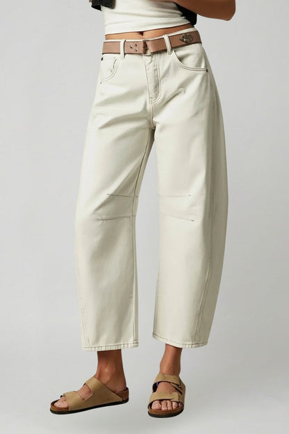 High-Waist Stretch Wide Leg Jeans