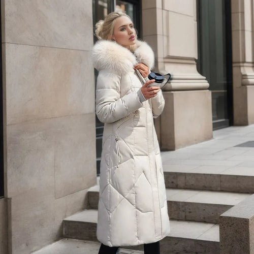 High Neck Belted Puffer Coat