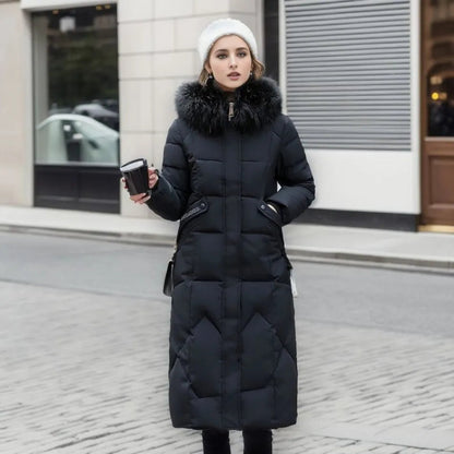 High Neck Belted Puffer Coat
