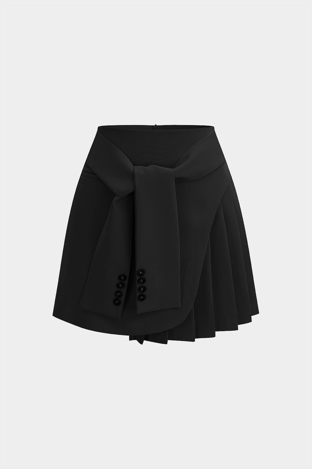 High Waist Pleated A-Line Skirt