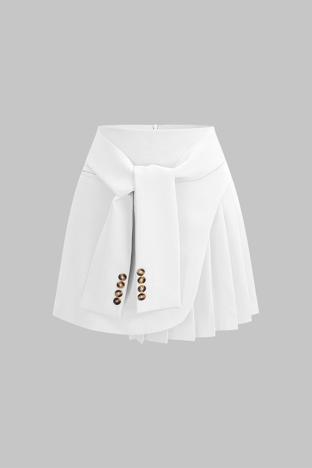 High Waist Pleated A-Line Skirt